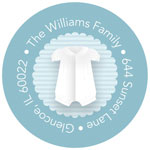 Spark & Spark Return Address Labels (Cute Baptism Gown)