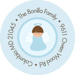 Spark & Spark Return Address Labels (Christian Little Angel Boy)