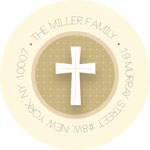 Spark & Spark Return Address Labels (Quilted Gold Cross)