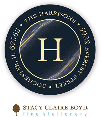 Address Labels & Gift Stickers by Stacy Claire Boyd (Striated Geode)
