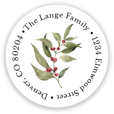 Holiday Address Labels & Gift Stickers by Stacy Claire Boyd (Evergreen Season)