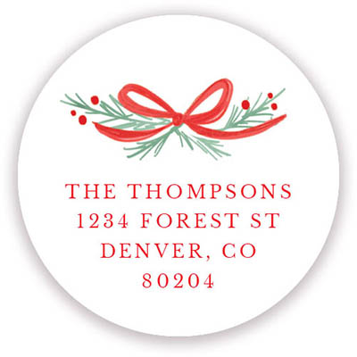 Holiday Address Labels & Gift Stickers by Stacy Claire Boyd (Bowed Border) Holiday Address Labels & Gift Stickers by Stacy Claire Boyd (Bowed Border)