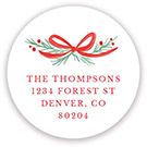 Holiday Address Labels & Gift Stickers by Stacy Claire Boyd (Bowed Border)