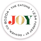 Holiday Address Labels & Gift Stickers by Stacy Claire Boyd (Carnival Border)