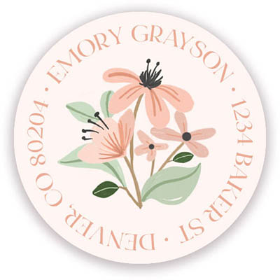 Return Address Label/Sticky by Stacy Claire Boyd - Trellised Fleur