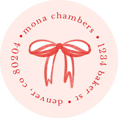 Return Address Label/Sticky by Stacy Claire Boyd - Noted Bow