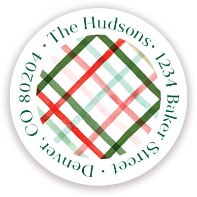 Return Address Label/Sticky by Stacy Claire Boyd - Plaid Tidings