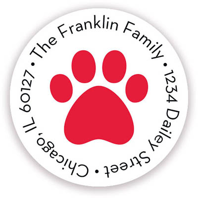 Return Address Label/Sticky by Stacy Claire Boyd - Happy Pawlidays