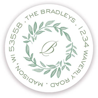 Return Address Label/Sticky by Stacy Claire Boyd - Little Leaf Border