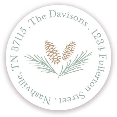 Return Address Label/Sticky by Stacy Claire Boyd - Pine Forest