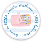 Return Address Label/Sticky by Stacy Claire Boyd - Sardine Stripes