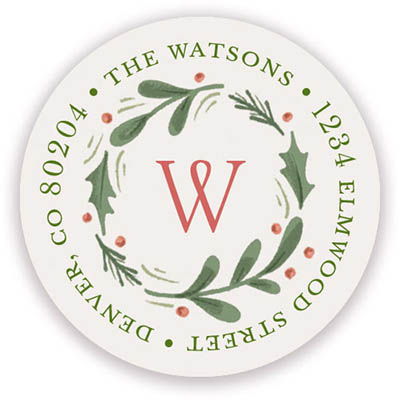 Holiday Return Address Label/Sticky by Stacy Claire Boyd (Poplar Lane)