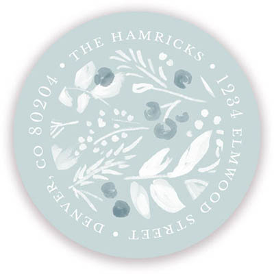 Holiday Return Address Label/Sticky by Stacy Claire Boyd (Garden Joy)