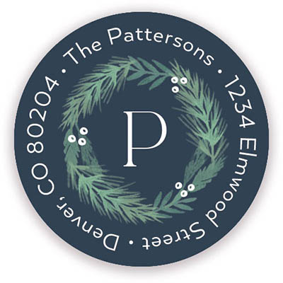 Holiday Return Address Label/Sticky by Stacy Claire Boyd (Brush Swag)