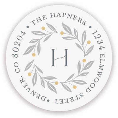 Holiday Return Address Label/Sticky by Stacy Claire Boyd (Tangled Trellis)