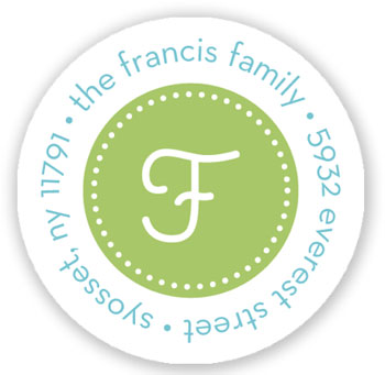 Stacy Claire Boyd Return Address Label/Sticky - Petite Patisserie - Blue