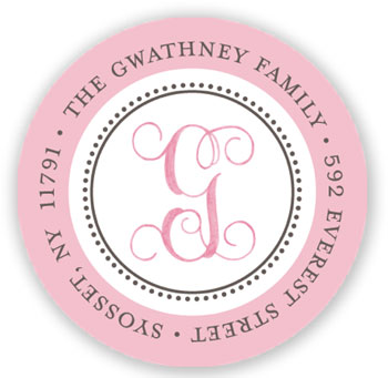 Stacy Claire Boyd Return Address Label/Sticky - Announcing Our Love - Pink
