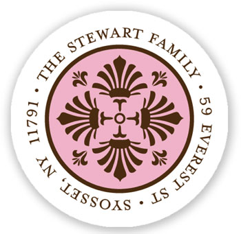 Stacy Claire Boyd Return Address Label/Sticky - Park Avenue - Pink