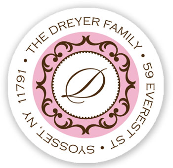 Stacy Claire Boyd Return Address Label/Sticky - La Marquise - Pink
