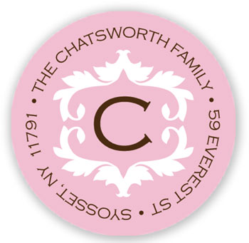 Stacy Claire Boyd Return Address Label/Sticky - Peyroux - Pink