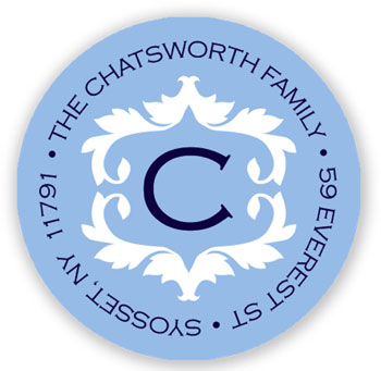 Stacy Claire Boyd Return Address Label/Sticky - Peyroux - Blue Stacy Claire Boyd Return Address Label/Sticky - Peyroux - Blue