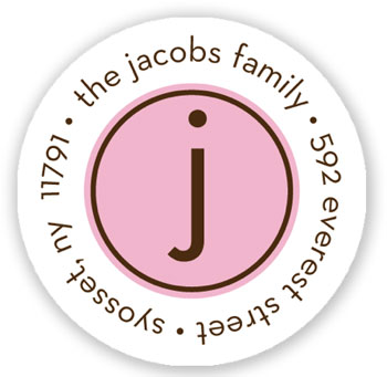 Stacy Claire Boyd Return Address Label/Sticky - Metro - Pink