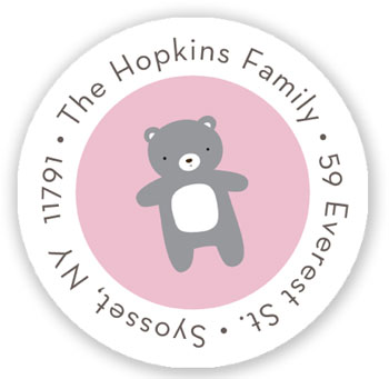 Stacy Claire Boyd Return Address Label/Sticky - Playful Mobile - Pink
