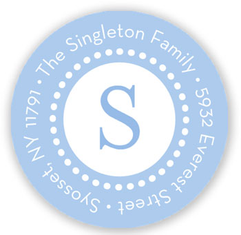 Stacy Claire Boyd Return Address Label/Sticky - Whimsy - Blue Stacy Claire Boyd Return Address Label/Sticky - Whimsy - Blue