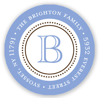 Stacy Claire Boyd Return Address Label/Sticky - Four Square - Blue Stacy Claire Boyd Return Address Label/Sticky - Four Square - Blue