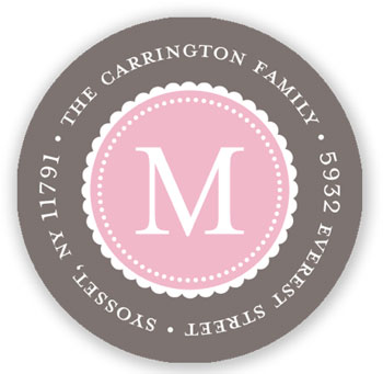 Stacy Claire Boyd Return Address Label/Sticky - Joyfully Welcomed - Pink