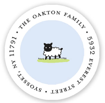 Stacy Claire Boyd Return Address Label/Sticky - Little Lamb - Blue Stacy Claire Boyd Return Address Label/Sticky - Little Lamb - Blue