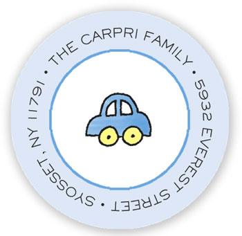 Stacy Claire Boyd Return Address Label/Sticky - Charmed - Blue