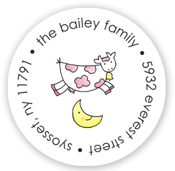 Stacy Claire Boyd Return Address Label/Sticky - Over The Moon - Pink Stacy Claire Boyd Return Address Label/Sticky - Over The Moon - Pink
