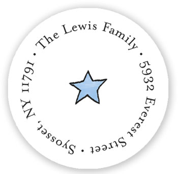 Stacy Claire Boyd Return Address Label/Sticky - Picture This - Blue
