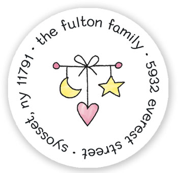 Stacy Claire Boyd Return Address Label/Sticky - My Crib - Pink