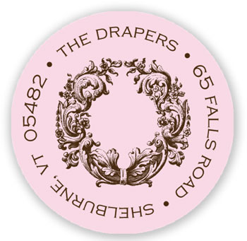 Stacy Claire Boyd Return Address Label/Sticky - Chenille - Pink