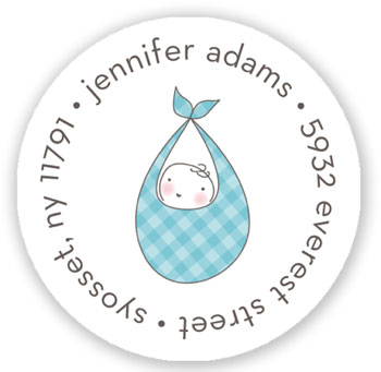 Stacy Claire Boyd Return Address Label/Sticky - Special Delivery - Blue