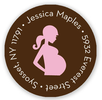 Stacy Claire Boyd Return Address Label/Sticky - Preg-Oh - Pink Stacy Claire Boyd Return Address Label/Sticky - Preg-Oh - Pink