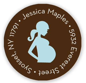 Stacy Claire Boyd Return Address Label/Sticky - Preg-Oh - Blue Stacy Claire Boyd Return Address Label/Sticky - Preg-Oh - Blue