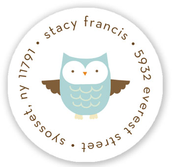 Stacy Claire Boyd Return Address Label/Sticky - Lookie Who - Blue Stacy Claire Boyd Return Address Label/Sticky - Lookie Who - Blue