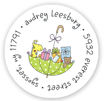 Stacy Claire Boyd Return Address Label/Sticky - Showered With Love Stacy Claire Boyd Return Address Label/Sticky - Showered With Love