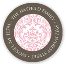 Stacy Claire Boyd Return Address Label/Sticky - Damask Dream - Pink