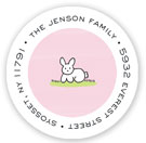 Stacy Claire Boyd Return Address Label/Sticky - Little Bunny - Pink