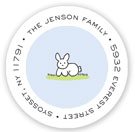 Stacy Claire Boyd Return Address Label/Sticky - Little Bunny - Blue