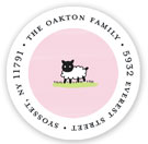 Stacy Claire Boyd Return Address Label/Sticky - Little Lamb - Pink