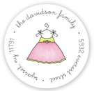 Stacy Claire Boyd Return Address Label/Sticky - Dress Up - Pink