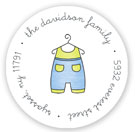 Stacy Claire Boyd Return Address Label/Sticky - Dress Up - Blue