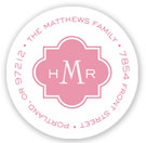 Stacy Claire Boyd Return Address Label/Sticky - Medallion - Pink