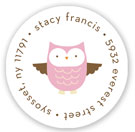 Stacy Claire Boyd Return Address Label/Sticky - Lookie Who - Pink