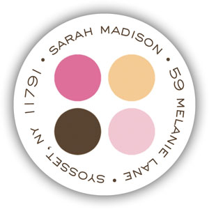Return Address Label/Sticky by Stacy Claire Boyd - Dots of Love-Pink Return Address Label/Sticky by Stacy Claire Boyd - Dots of Love-Pink